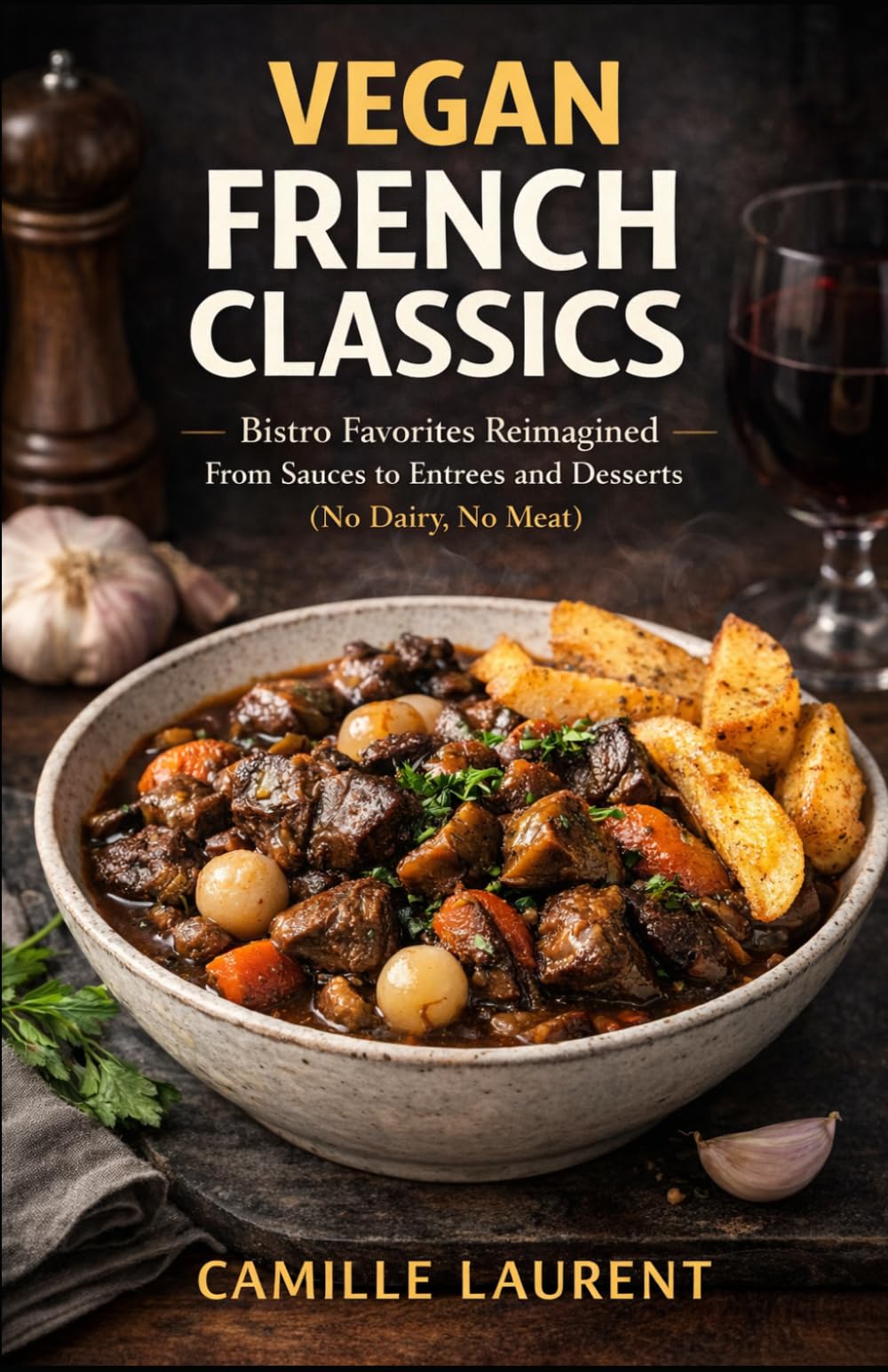 Vegan French Classics: 60 Bistro Favorites Reimagined with Plant-Based Sauces, Entrees, Sides, and Desserts: A cozy French vegan cookbook with ... and flavorful no-dairy, no-meat cooking