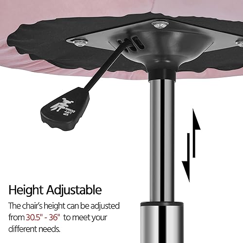 Miniatura 25 de Yaheetech Silla giratoria de tres colores Blanco,Negro -,Gris,claro,Rosado