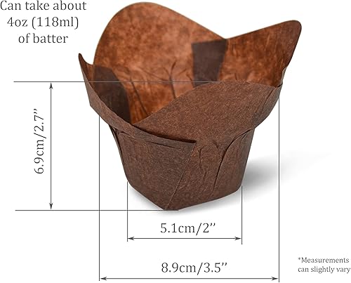 Miniatura 3 de SimpleGood Blanco Lotus Style Baking Cups Tamaño Medio Cupcake Liners Muffin Liners Graseproof Paper 100