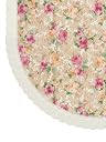 Clasiko 4 Seater Oval Dining Table Cover; 54x78 Inches or 137x198 Cms; Material - PVC; Anti Slip; Pink Flowers On Beige gallery image