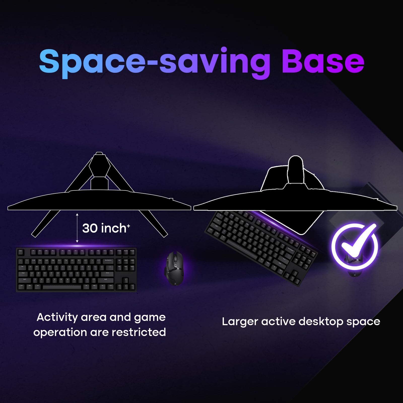 Amzfast 4K Gaming Monitor 27 Inch, Dual Mode 4K@160Hz / FHD@320Hz, Fast IPS Panel, Built-in Speakers, 1ms MPRT, Adaptive Sync, HDR400, 126% sRGB, 93% DCI-P3, ΔE<2, HDMI2.1&DP1.4, AMZG27F6U — view 7