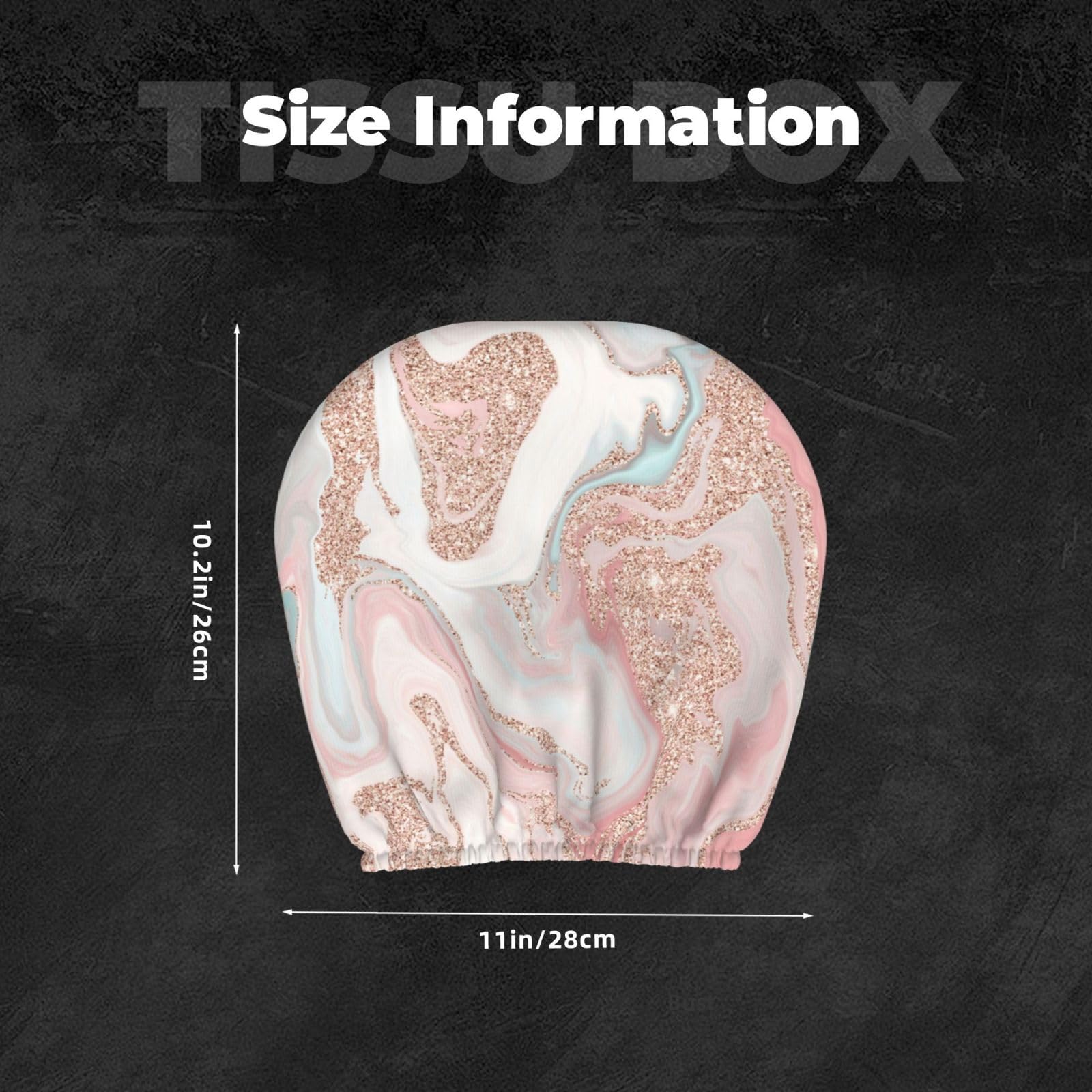 Rose Gold Glitter Coral Gray Pastel Marble Universal Car Headrest Cover Soft Car Seat Head Rest Cover Accessories — view 5