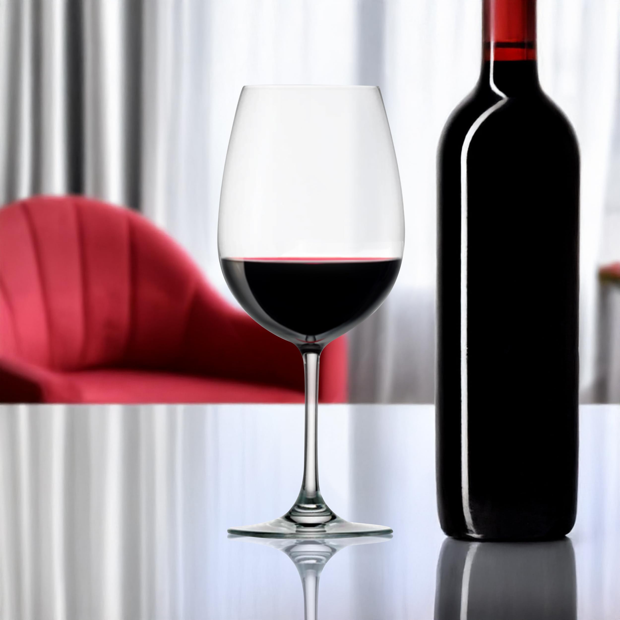 Stölzle Lausitz Copas de Vino Bordeaux Weinland Set de 6, 540ml – Elegantes Copas de Cristal para Vino Tinto – Ideales para Vinos Potentes, Aptas para Lavavajillas, Fabricadas en Alemania