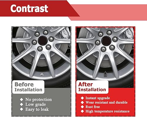 Miniatura 6 de 4 tapas de válvula de neumático de automóvil con accesorios universales para neumáticos y cubierta de neumático a prueba de polvo, adecuada para