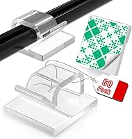 Vista 11 de Ganchos para tira de luces al aire libre, paquete de 25 clips de cable resistentes, clips de cable sin daños, impermeables y resistentes a los rayos