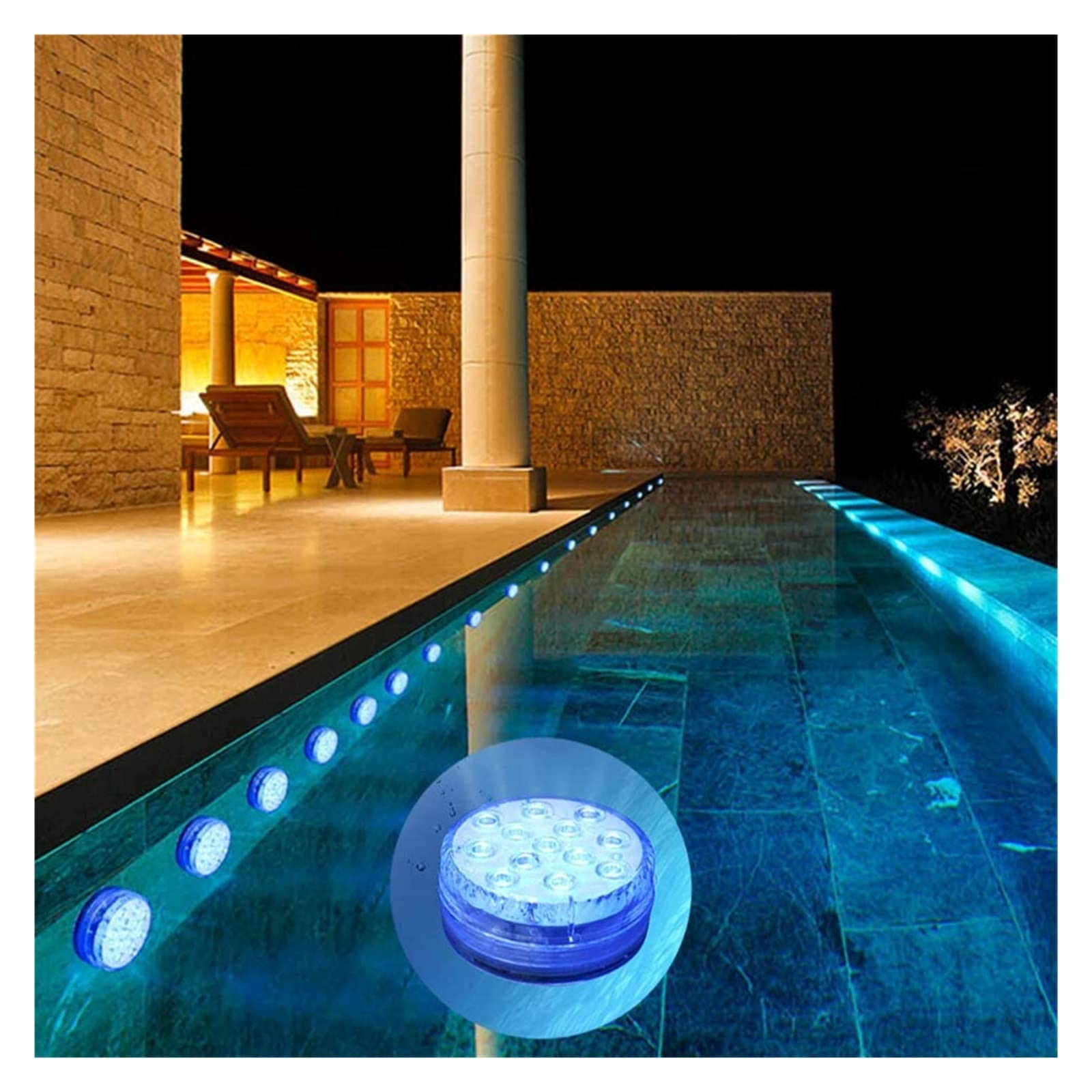 13 diod LED podwodne światło 16 kolorów RGB IP68 wodoodporne oświetlenie do basenu pilot RF zatapialne światła wazonu stawowego Wodoodporne Bezpieczne(1 Controller 3 Lamp)