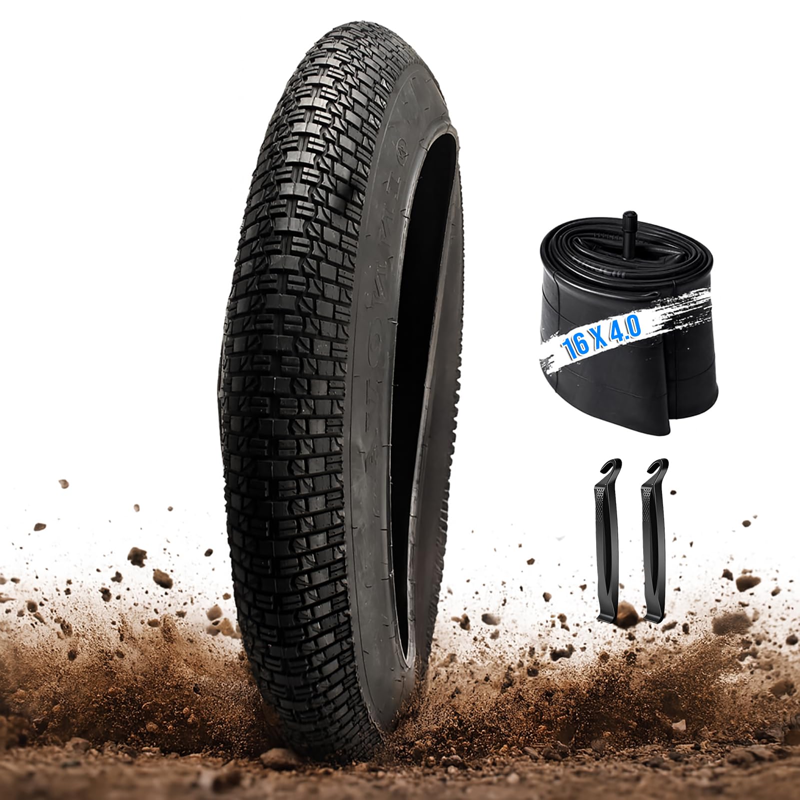Amazon | 16x4.0 自転車用タイヤ 16 x 4.0 ファットタイヤ スチール