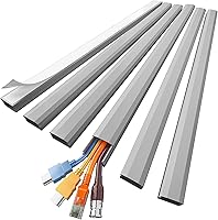 Vista 20 de Delamu Ocultador de cables, cubiertas para cables de 3 a 4 cables en la pared, gestión de cables grande para ocultar cables, fácil de instalar