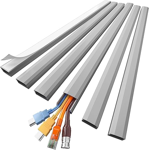 Miniatura 20 de Delamu Cubiertas de Cables para 3-4 Cables en la Pared, Ocultador de Cables de 254 pulgadas, Ocultador de Cables, Ocultador de Alambre Grande,