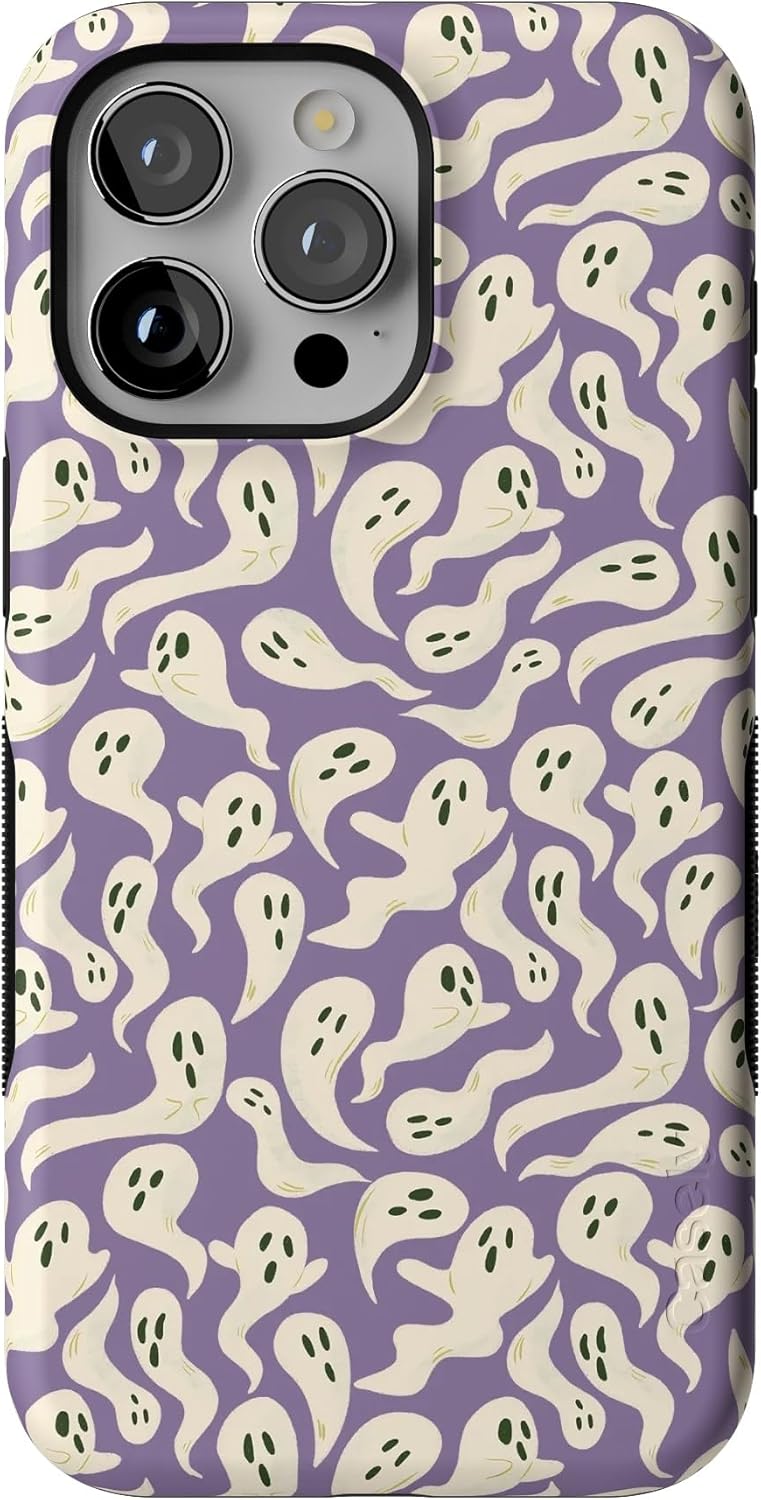 Casely iPhone 15 Pro Max Case | All Boo'd Up | Purple Ghost | Compatible with MagSafe | Bold Protective Design