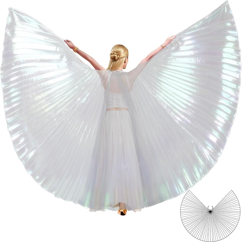 Alas de Isis para danza del vientre con palos para adultos, disfraz de danza del vientre, alas de Ángel para actuación de Carnaval de Halloween