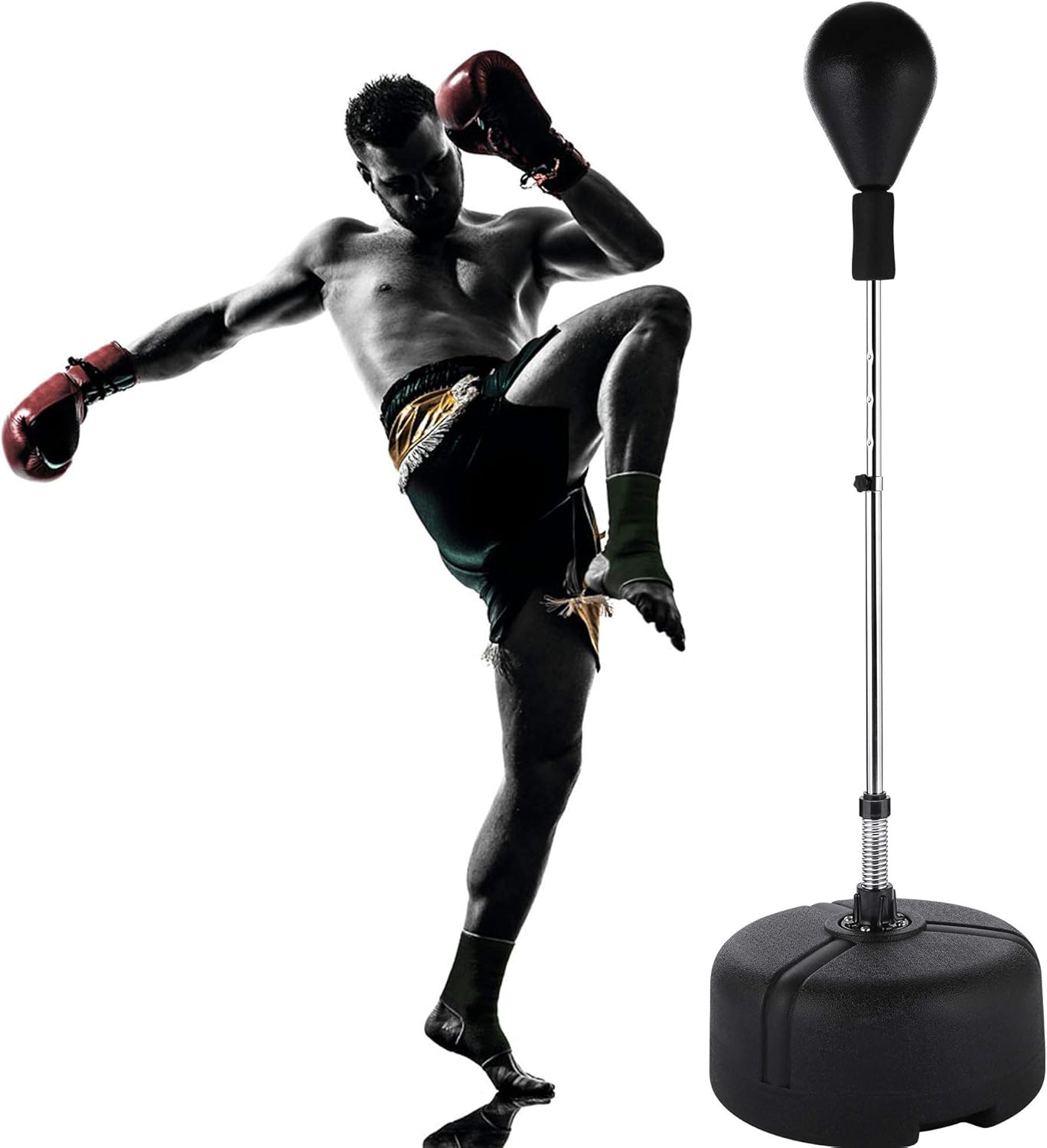 shaofu Freestanding Boxing Punching Bag Reflex Speed Punching Bags Adjustable
