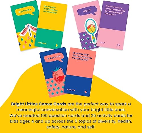Vista 3 de Bright Littles Tarjetas de conversación - Edición de desarrollo y vinculación familiar involucra a niños y padres en una discusión consciente
