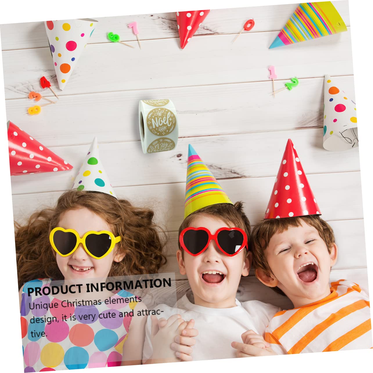 SHINEOFI 3rotoli Adesivi Kraft Per Regali Natale Etichette Adesive Rotonde Per Confezioni Dolci e Facile Staccare e Applicare Per Progetti Creativi e Regali