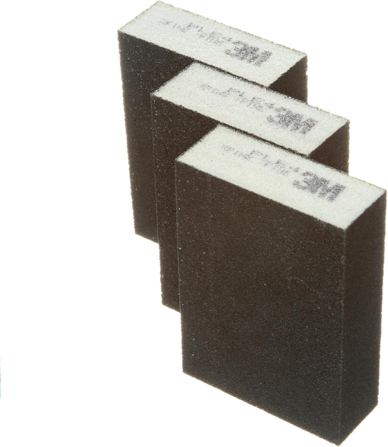 3M General Purpose Sanding Sponge 908NA-3P-CC, 3 3/4 in x 2 5/8 in x 1 in, Dual Grit, Fine/Medium, 3 sponges/pack, 6 pks/cs