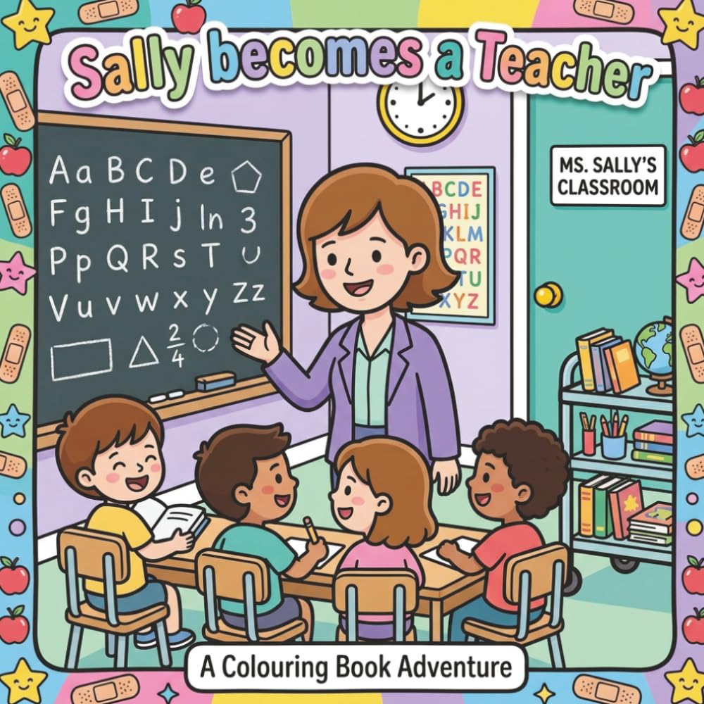 Sally Becomes a Teacher (When I grow up colouring adventures)