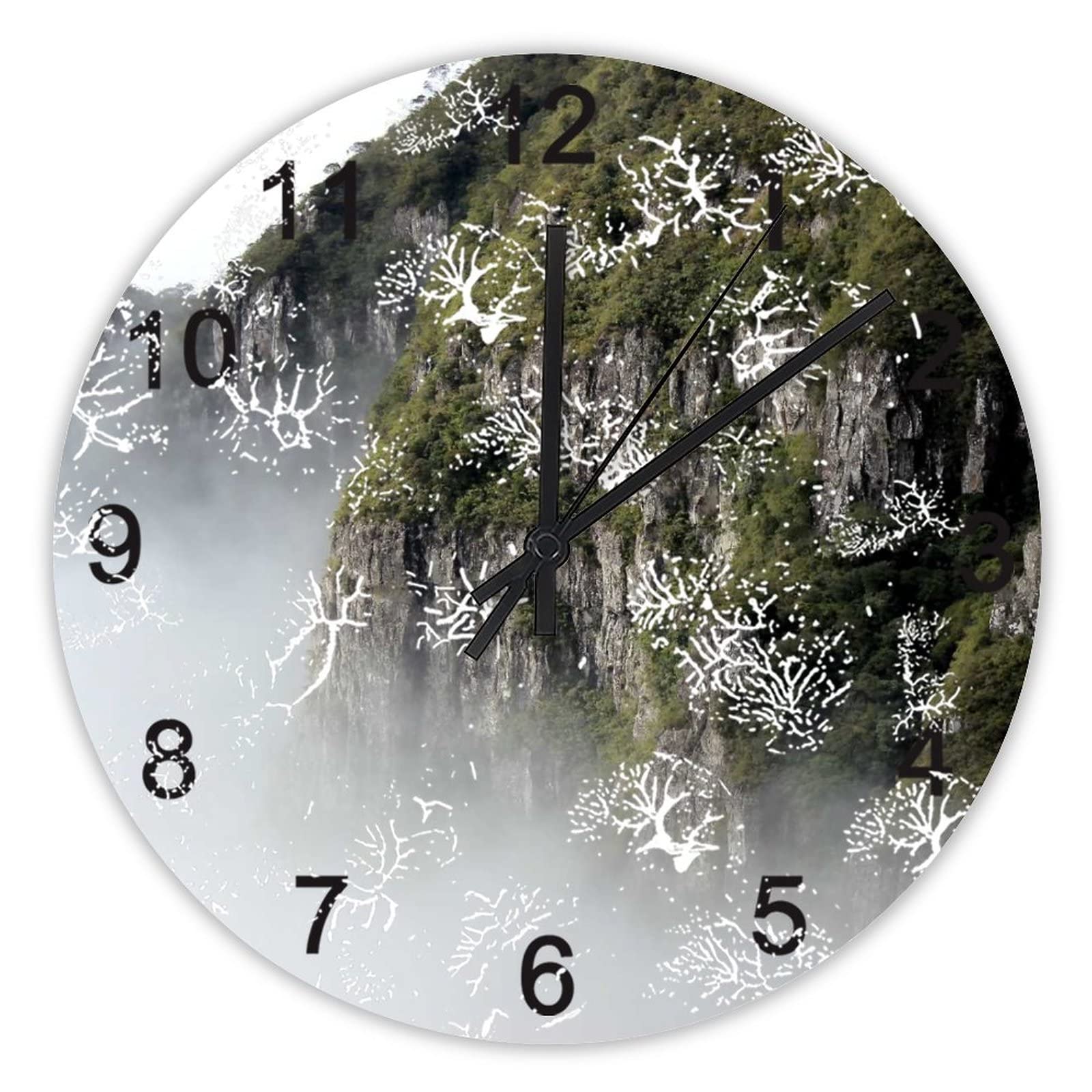 Horloge murale silencieuse fonctionnement à piles pour bureau