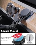 ESR for MagSafe Car Mount, Foldable Dashboard/Tesla Touchscreen Magnetic Car Phone Holder, Cell Phone Holder Mount with 2 Metal Rings for iPhone Air/17e/17/16/15/14, Samsung S26/S25 Series, Pixel 10