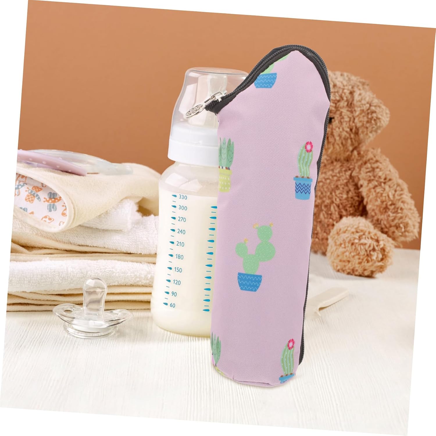 YARNOW Portable Insulated Bottle Bag for Outdoor Use Multi Functional Milk Bottle Holder with Capacity Cute and Practical Design for Travel and Daily Needs