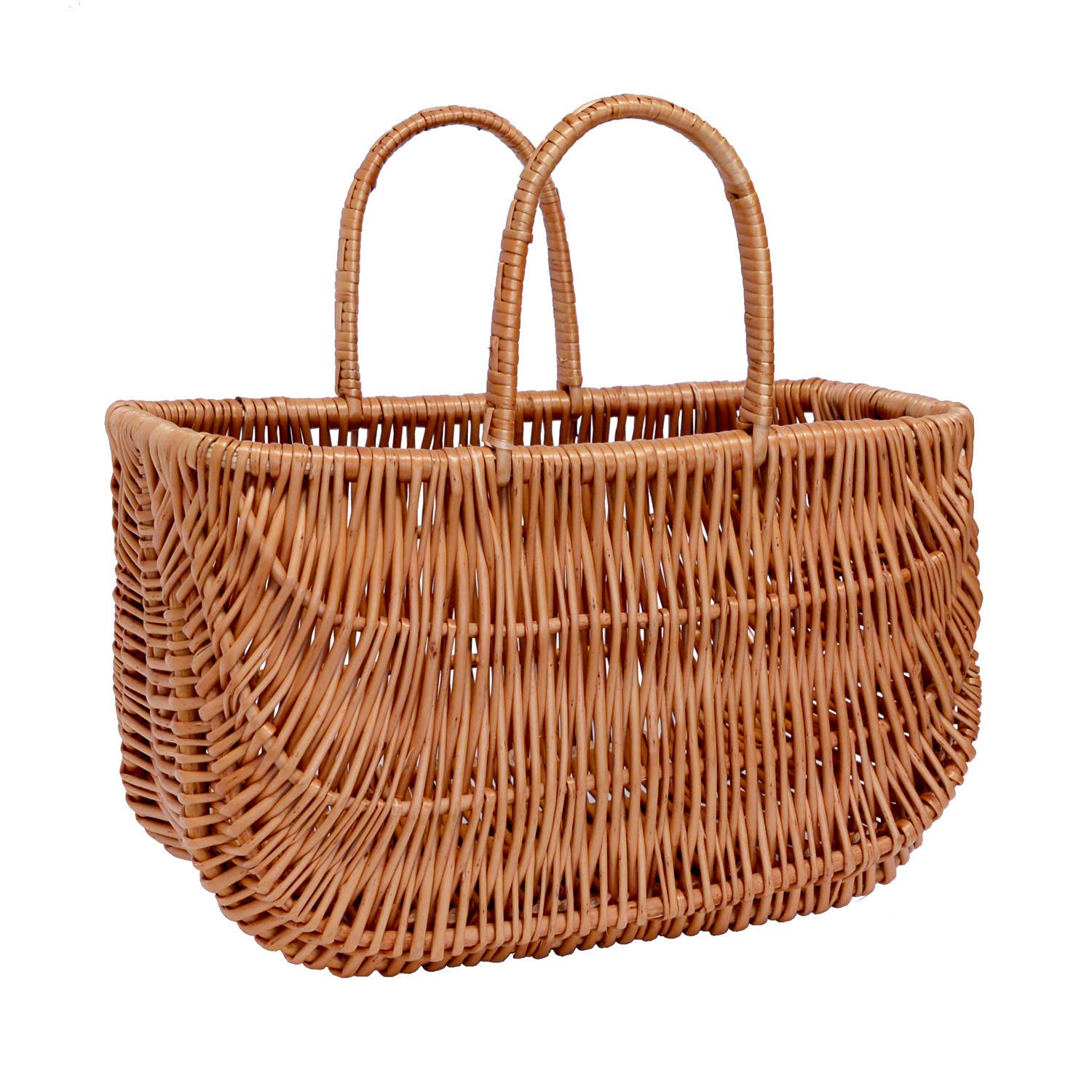 Amazon.co.jp: ラトビアのかご 柳 かごバッグ L リガ 手作り