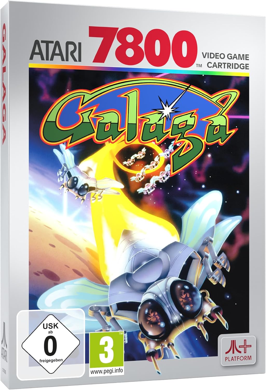 GALAGA (compatible with Atari 2600+, Atari 7800+ and Atari 7800 video game systems) GALAGA (compatible with Atari 2600+, Atari 7800+ and Atari 7800 video game systems)