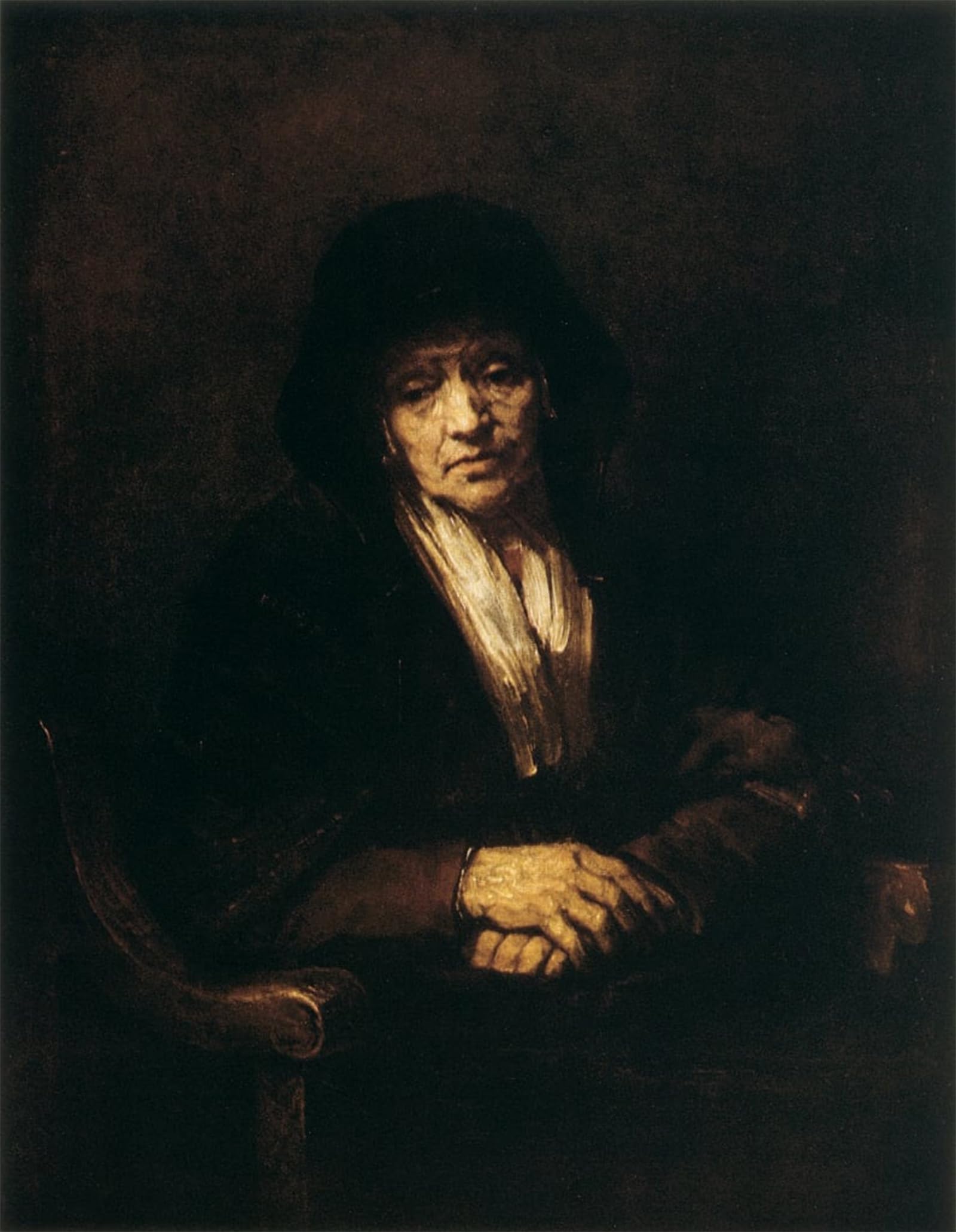 POSTERIIk Famous Print Pop Art Wall Art Graffiti Portrait of an old woman by Rembrandt van Rijn Art Prints for Home Decor 60x90cm