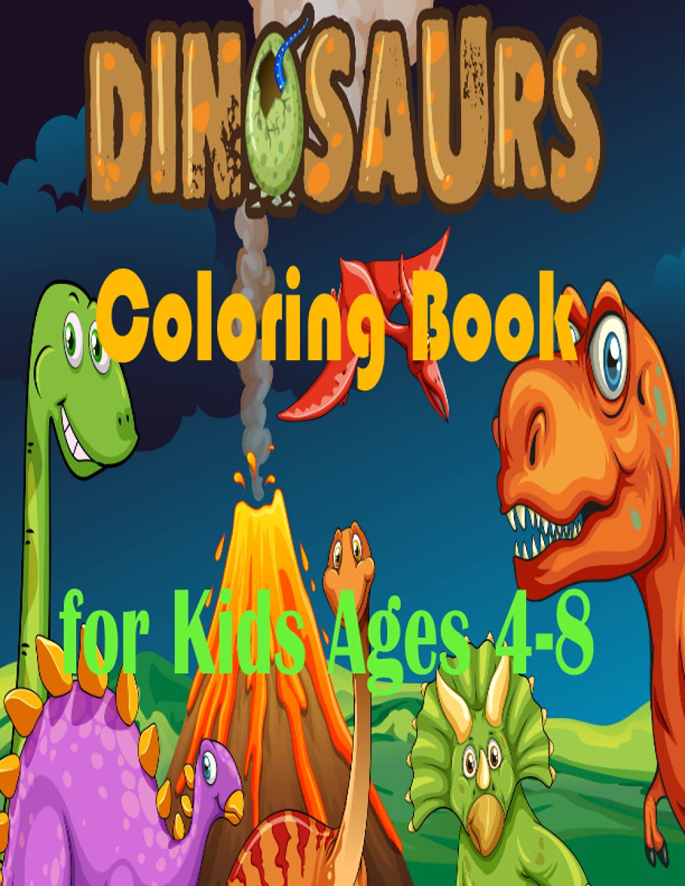 Dinosaur Coloring Book: for Kids: Great Gift for Boys & Girls, Ages 4-8 (120 pages)