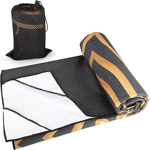 Miniatura 2 de Colorful Star Toalla de yoga con bolsillos en las esquinas, puntos de agarre antideslizantes, absorbentes del sudor, toallas de yoga suaves con