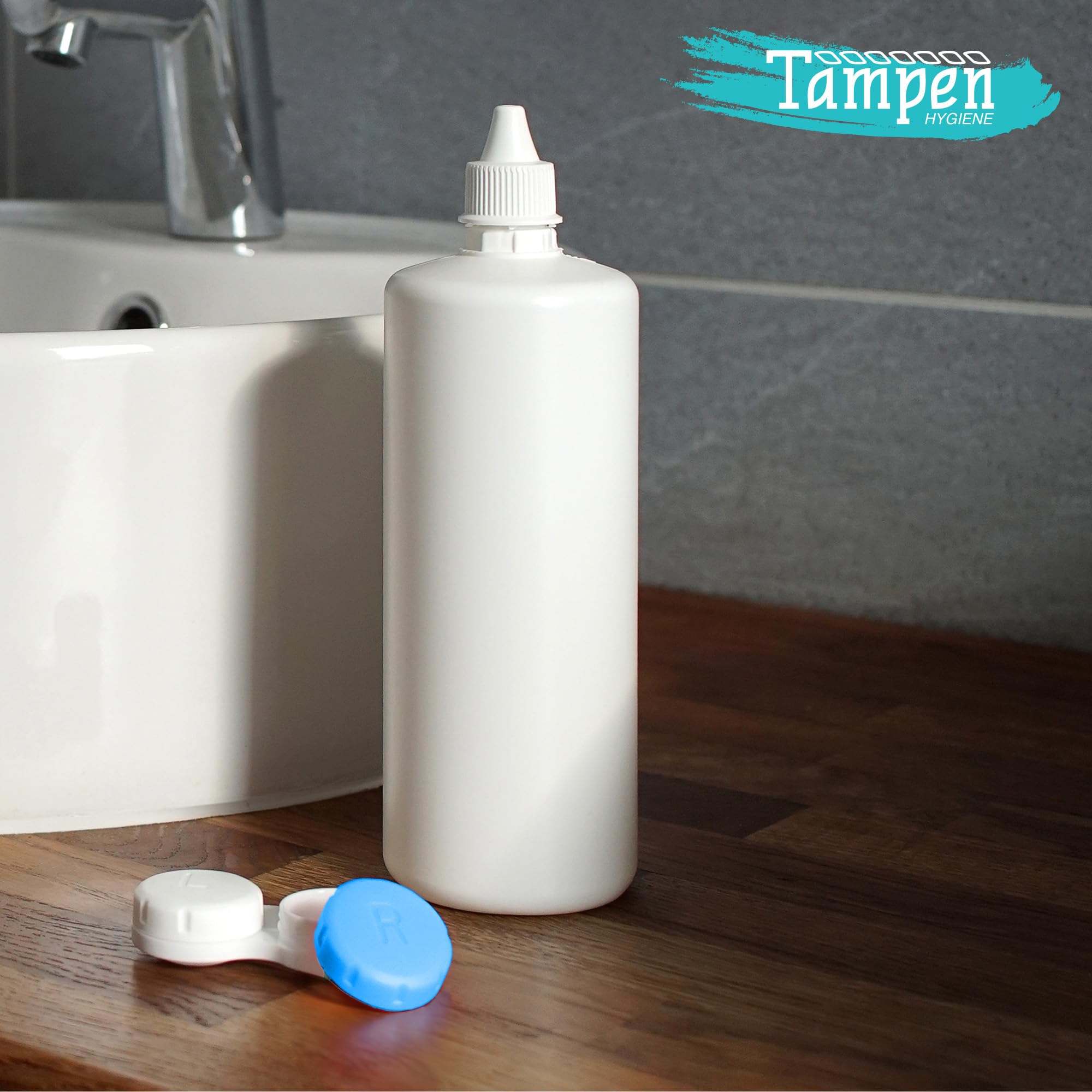 Tampen® Zestaw pojemników na soczewki kontaktowe, 12 sztuk, zapas roczny, niebieski | Do miękkich i twardych soczewek, szczelne zakręcane, strukturalne dno, idealne w podróży i na co dzień