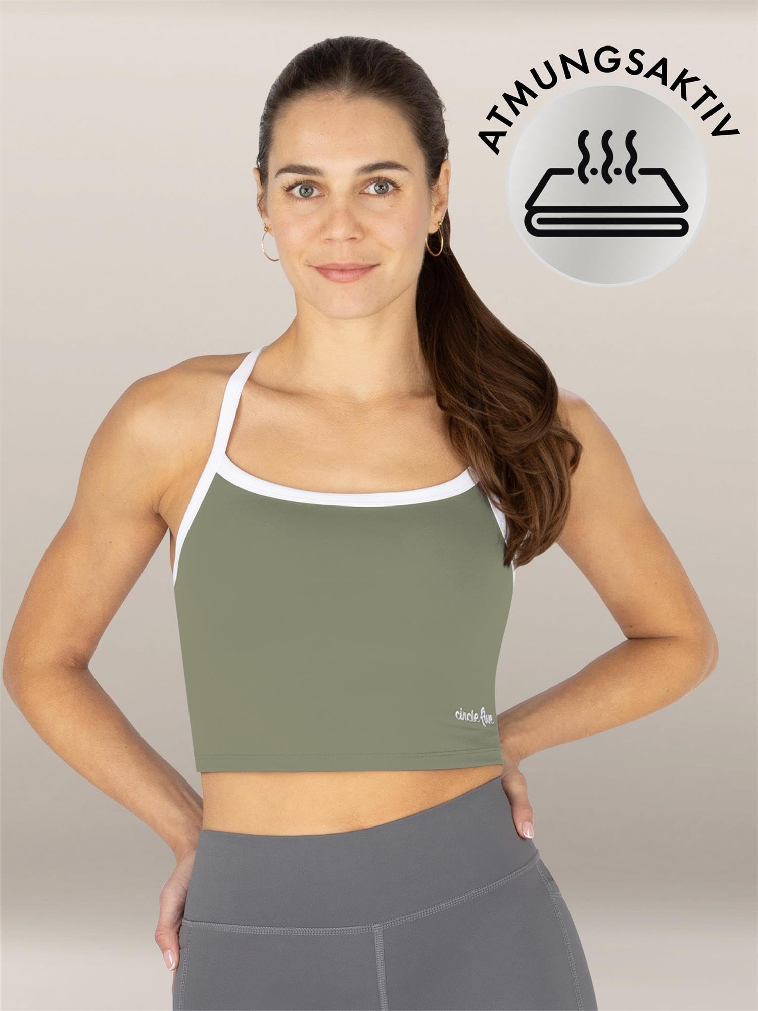 normani Damen Sport-Tank Top 2er-Set – Mit herausnehmbaren Cups & gekreuzten Spaghettiträgern – Bequem, atmungsaktiv & für Yoga, Fitness & Training