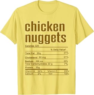 Thanksgiving Christmas Chicken Nuggets Nutrition Fact T-Shirt