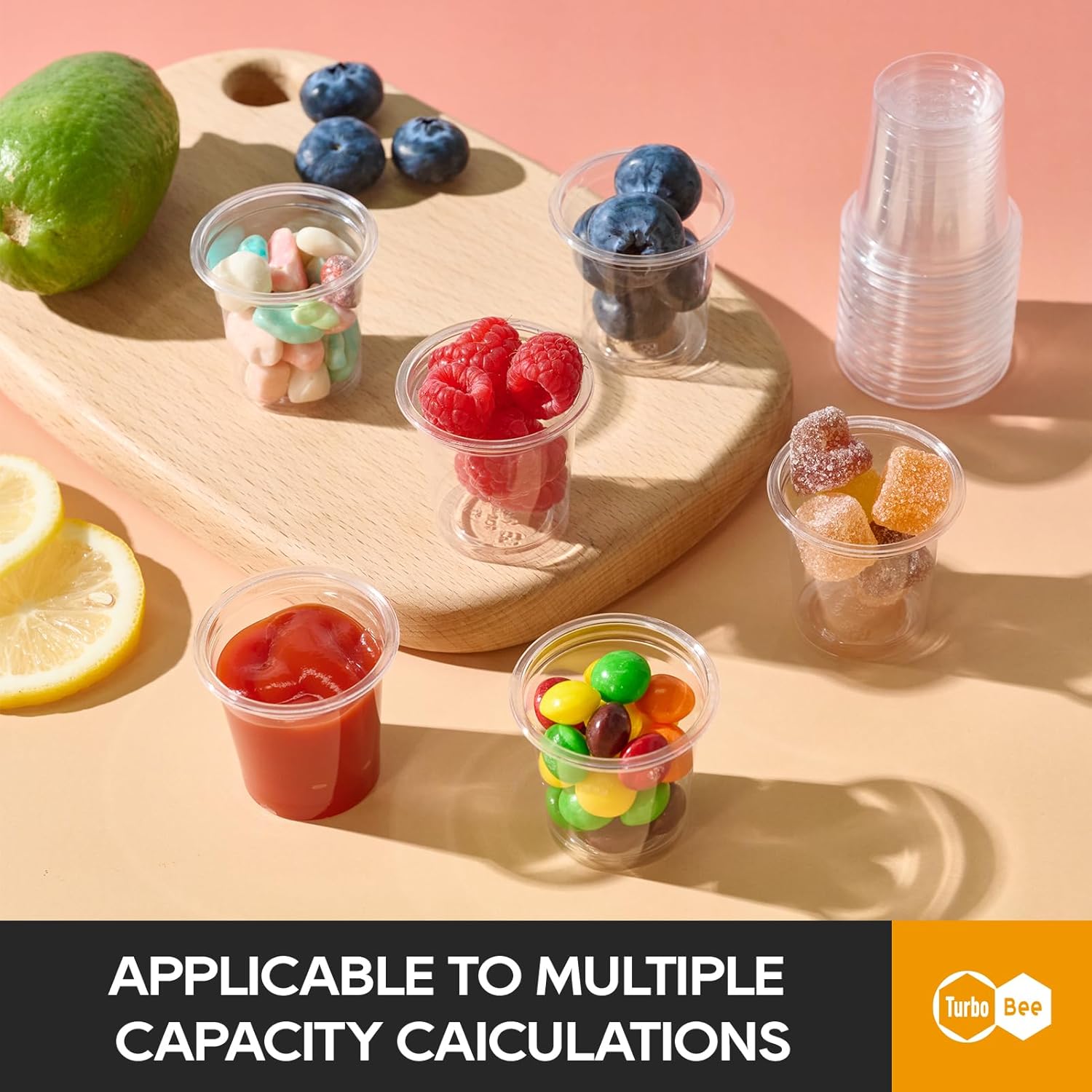 Turbo Bee 1200 pack 2 OZ Disposable Plastic Shot Glasses, Mini Shot Cups for Party, Events, Whiskey and Wine Tasting