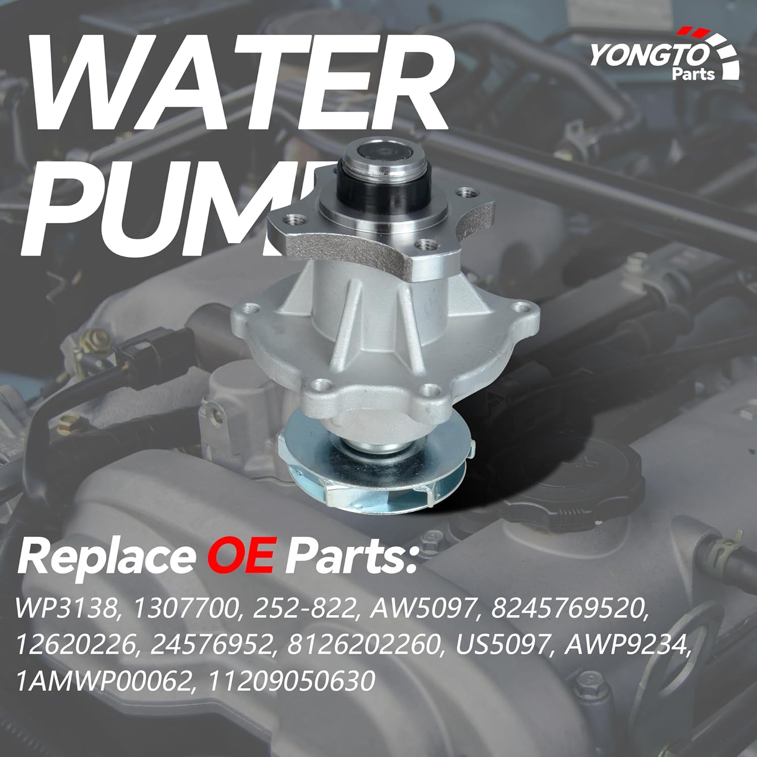 AW5097 Water Pump Kit Compatible with Chevrolet Colorado Trailblazer, GMC Canyon Envoy, Isuzu I-280, Hummer H3, Buick Rainier, Oldsmobile, Saab 2.8L 2.9L 3.5L 3.7L 4.2L Replace OE 24576952