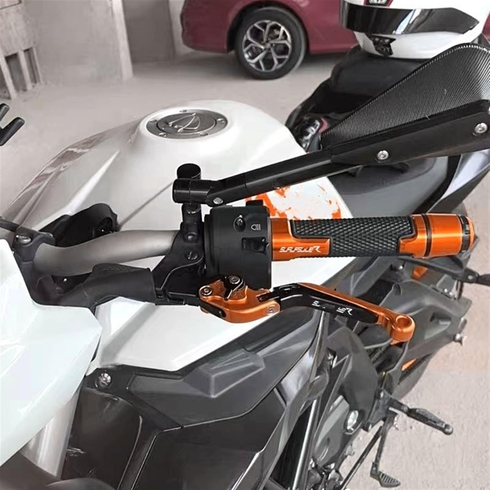 Dźwignia Sprzęgła Hamulca Motocykla 22mm Uchwyty Kierownicy Dla Yamaha XJ6 N XJ6 Dla DIVERSION 2009 2010 2012 2013 2014 2015 (Color : 5)