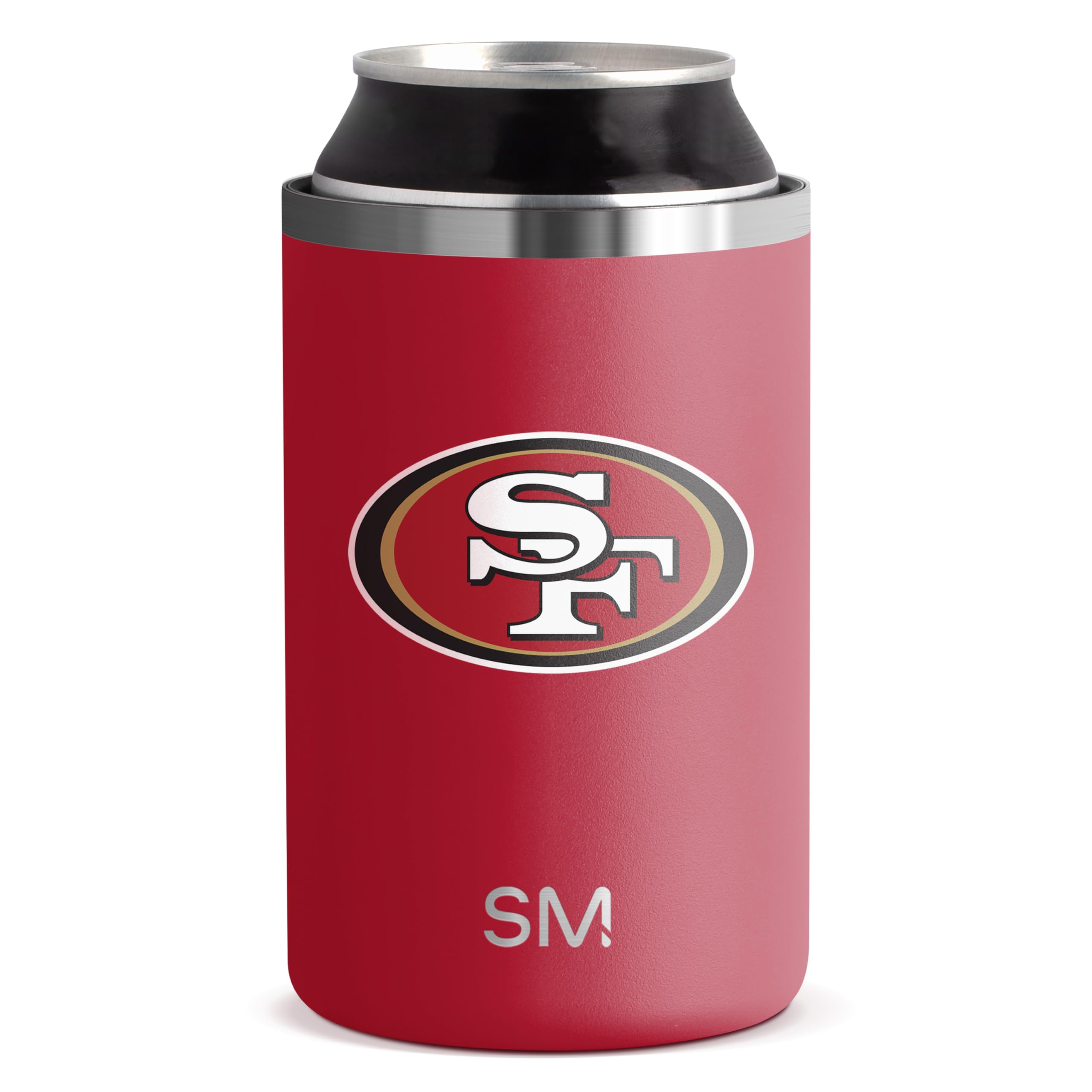 Simple ModernOfficially Licensed NFL San Francisco 49ers Gifts for Men, Women, Dads, Fathers Day | Insulated Ranger Can Cooler for Standard 12oz Cans - Beer, Seltzer, and Soda