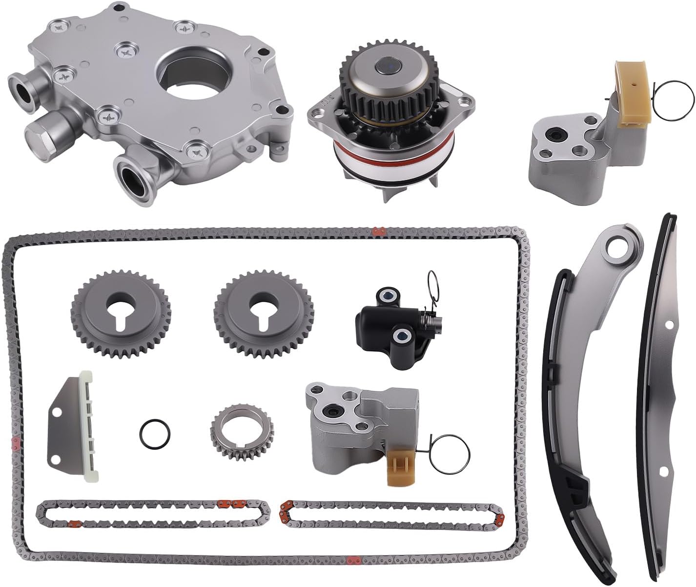 maXpeedingrods Engine Timing Chain Kit w/Water Oil Pump for Nissan Pathfinder Frontier Xterra 2005-2010 4.0L 3954CC Chains Automotive Time Parts Set 13028ZK01C 13028ZS00A 13091ZK00A