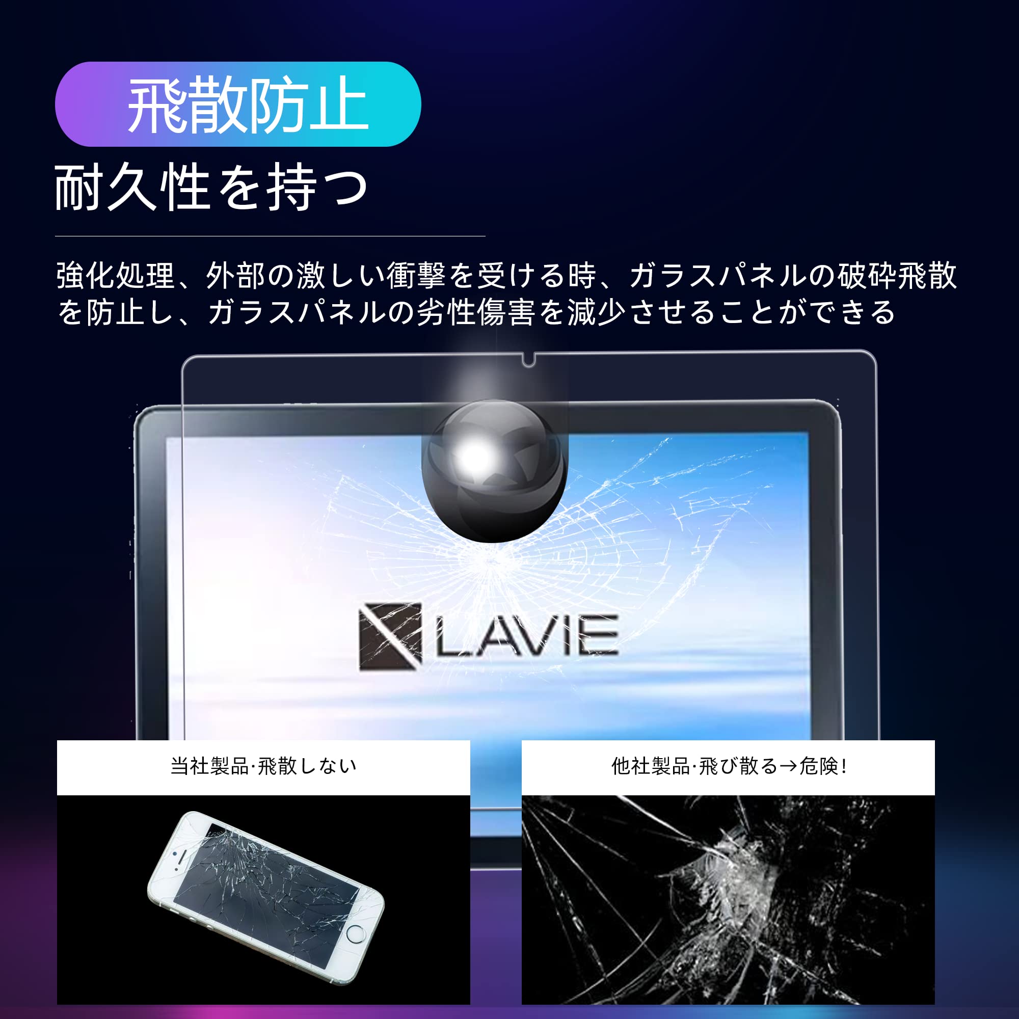 Amazon.co.jp: LAVIE T11 T1175/BAS PC-T1175BAS 用のガラス フィルム
