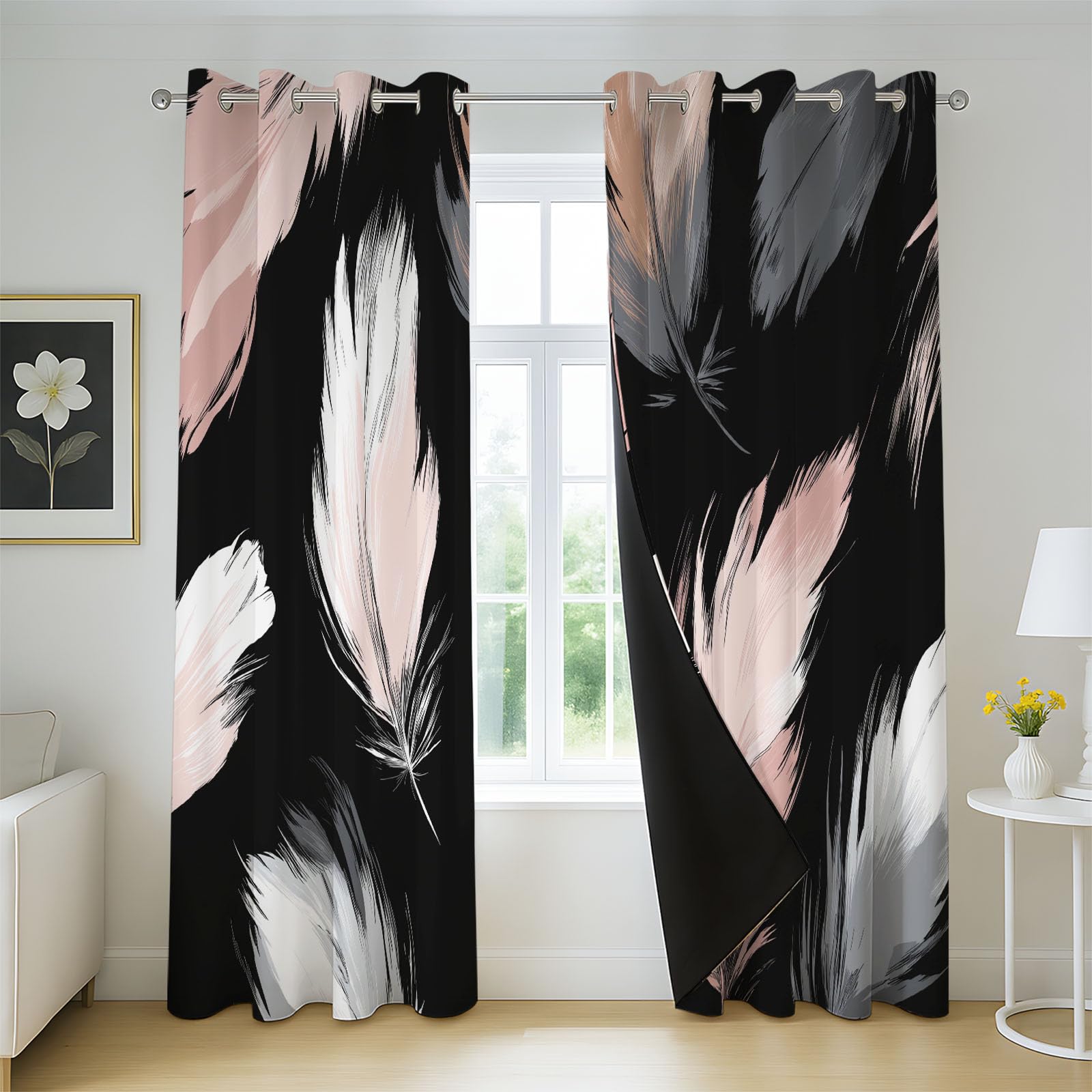 Générique 140L x 800H CM Rideau à œillets Naturel Réaliste Sauvage Animal, Rideaux isolants Thermiques Oeillets Occultants Rideaux pour Salon, Chambre et Chambre d'enfants, 2 Panneau