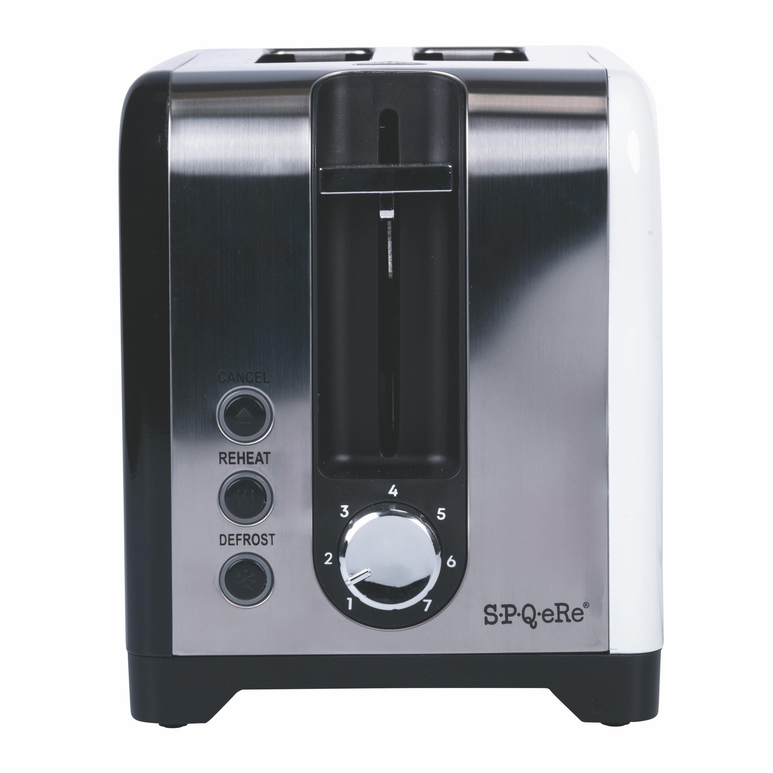 Tostapane, 2 aperture, 780-930 W, nero e bianco, double face, S.P.Q.eRe
