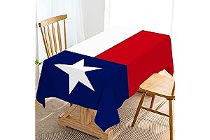 "Lone Star Flag Adorns Table" Texas Tablecloth
