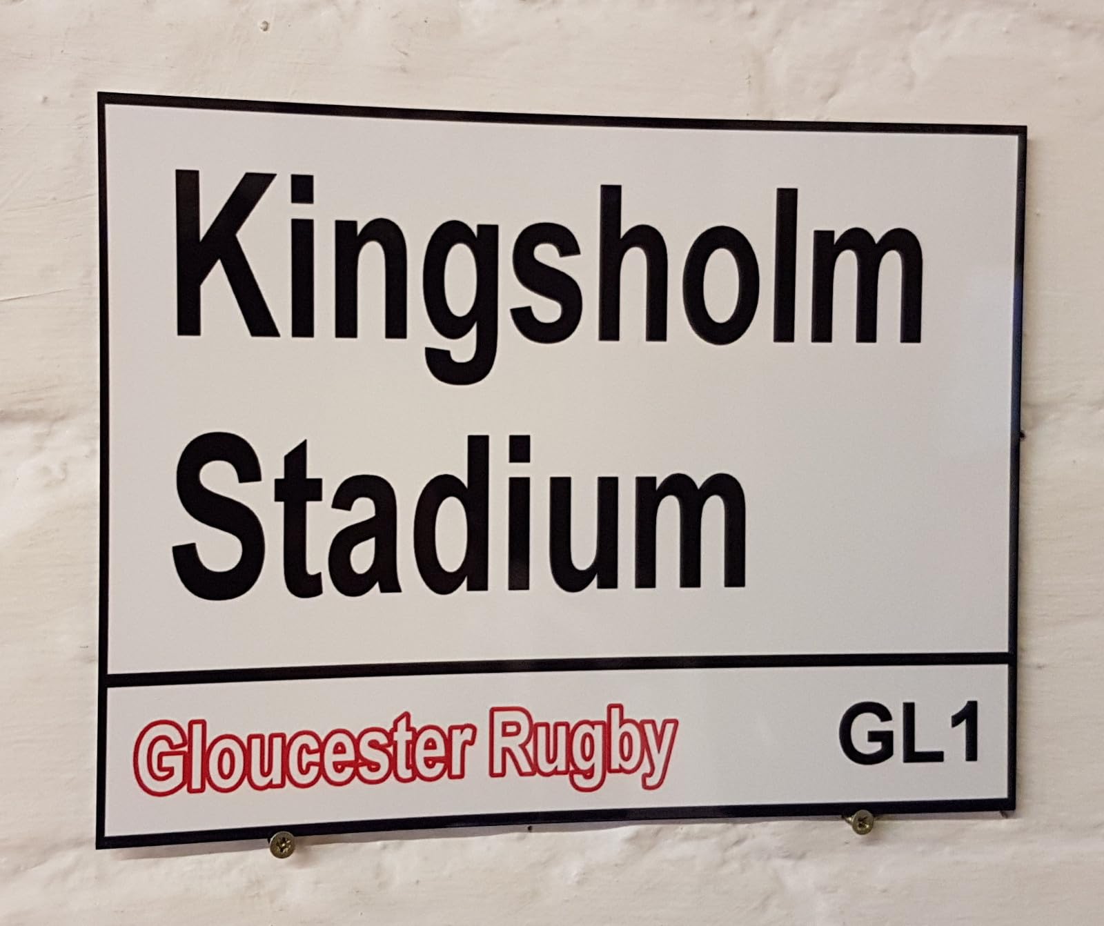 Yelacecca Tin Sign A39737 New Metal Street Sign Gloucester Rugby Kingsholm Stadium Street Sign Stadium 8X12 Inches