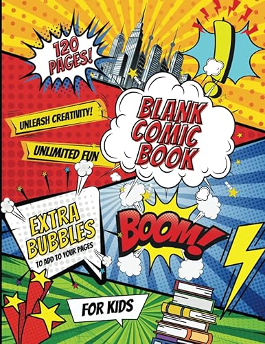 Large Blank Comic Book: Create Your Own Comic Book Kit, Blank Comic Book Sketchbook, 148 Pages 8.5" x 11" Cartoon / Comic Book With Templates, Story Plot, and Character Creation