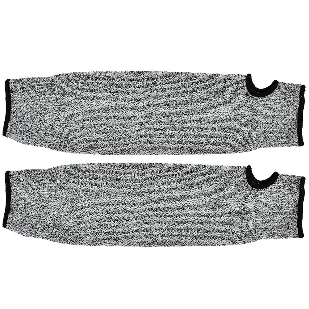 Sonew Grey Arm Protection Sleeve, Safety Arm Protective Sleeve, Hppe Cut Resistant Anti-Abrasion Long Sleeve Work Gloves For Garden, Kitchen, Farm Work (1 Pair )(45Cm)