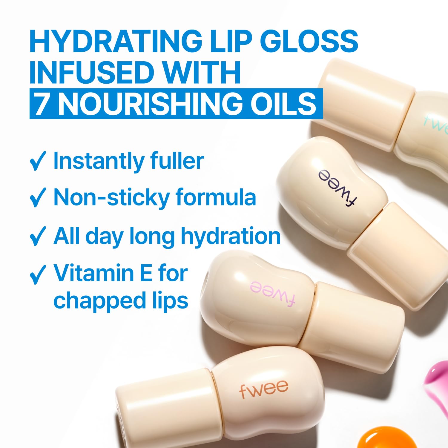 fwee 3D Changing Gloss | 00 Clear | Lip Gloss for changing color, Layering Gloss, Long-lasting & Plumping, Glossy | 5.3g - Image 7