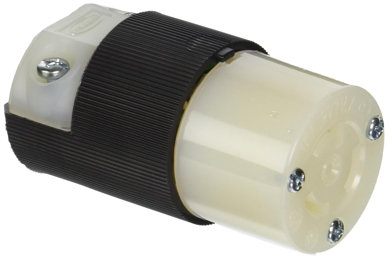 Hubbell HBL4779C Locking Connector, 15 amp, 277V, L7-15R, Black/White
