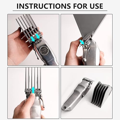 Miniatura 4 de Mega protectores de cortapelos extralargos de 3 pulgadas, peines guía de cortapelos de 3 pulgadas, juego de peine guía grande de 3, 2.75, 2.5, 2.25,