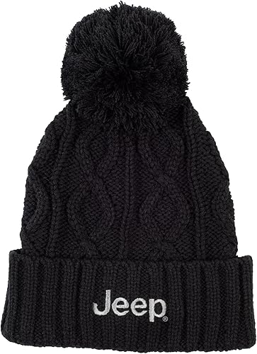 Jeep Gorro Pom Pom - Negro, Negro -