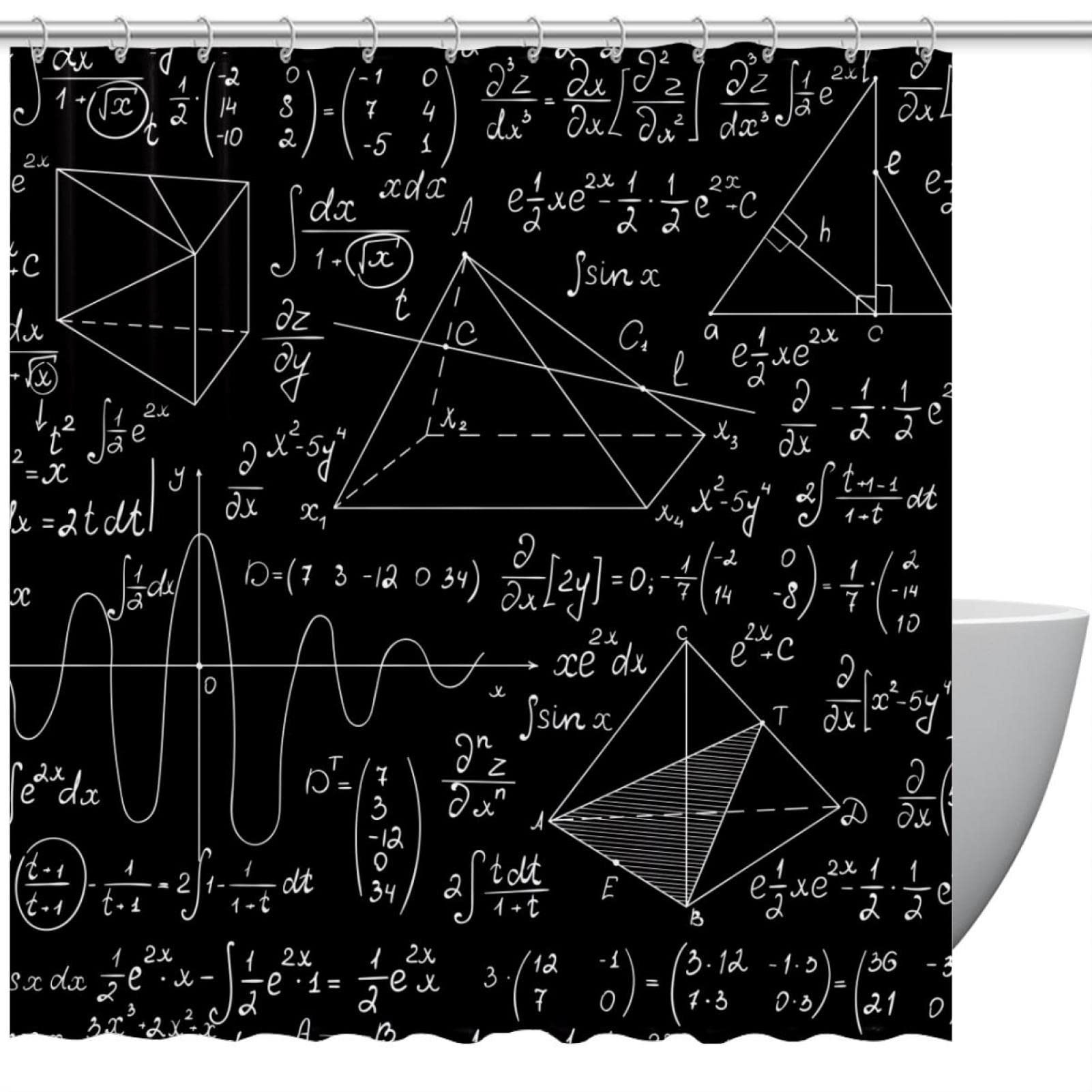 Tenda Da Doccia Astratta Con 12 Ganci, Impermeabile E