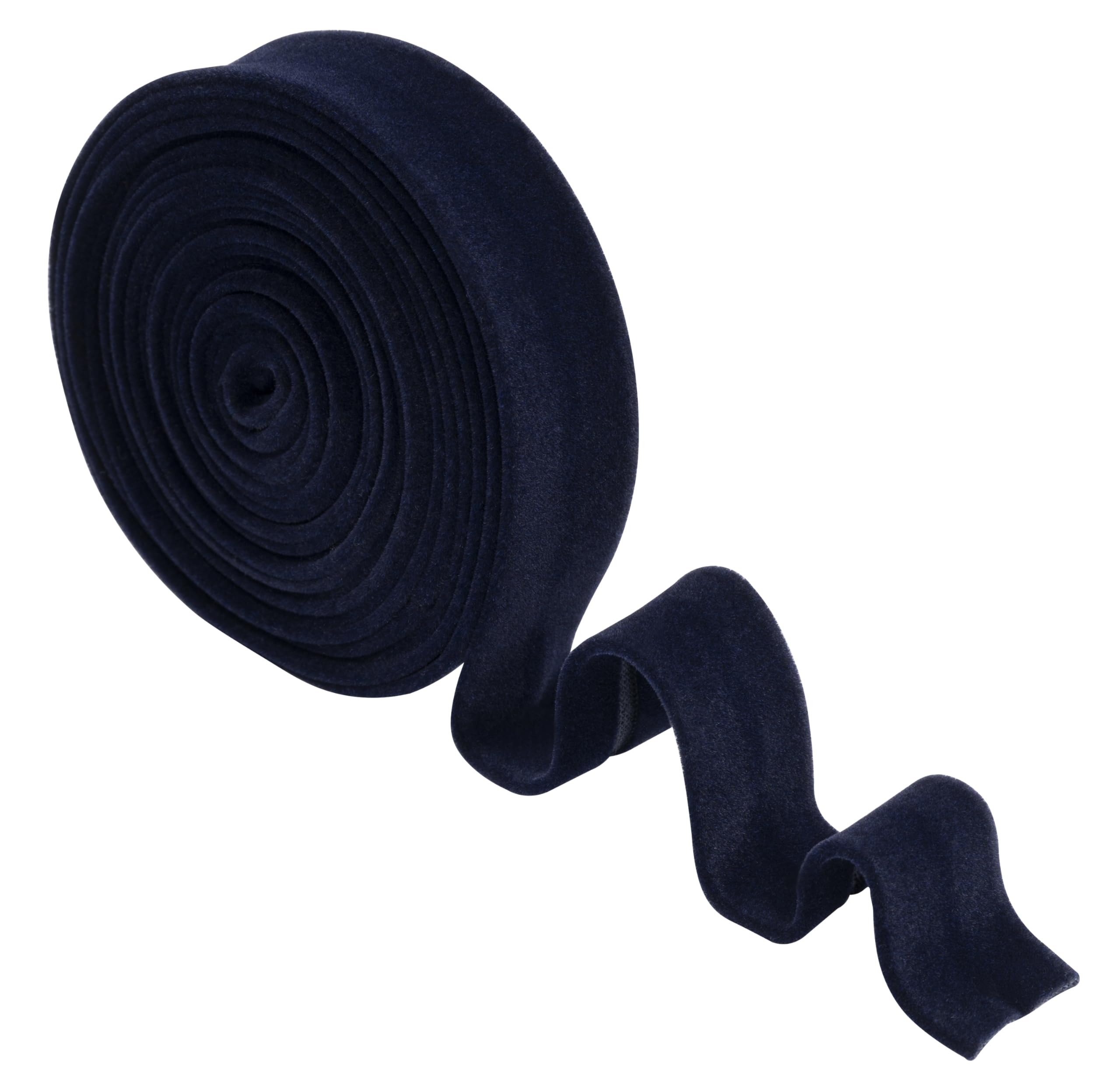 Aerzetix - C71939 - Nastro sbieco in Velluto 3 Metri x 18mm - in Viscosa 39% Cotone 32% e Poliammide 29% - Colore Blu Scuro - Cucito Tessuto