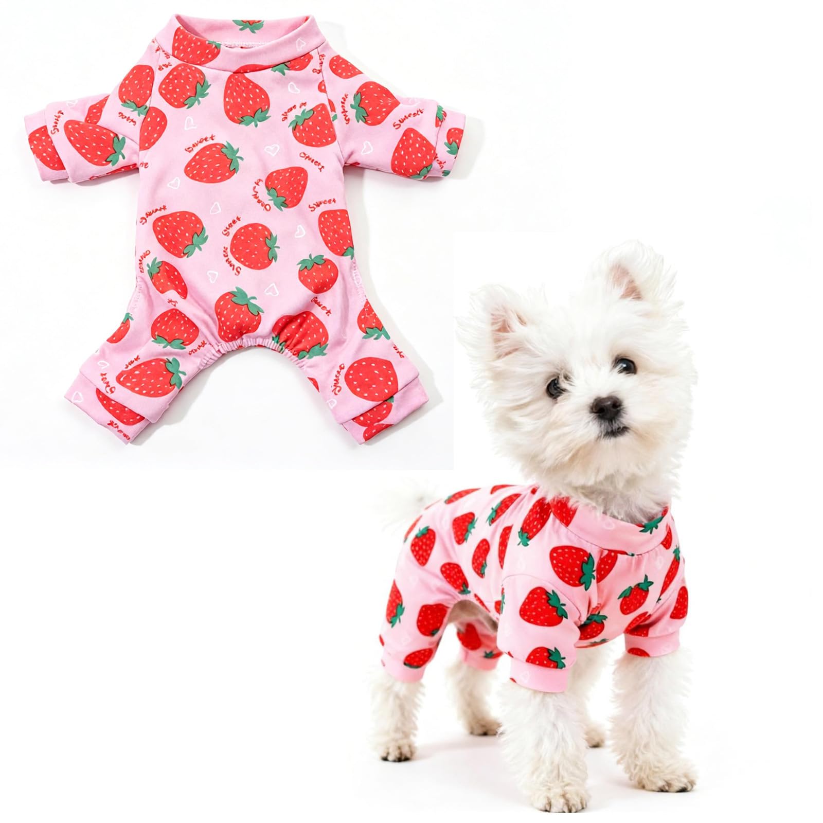 Dog Clothes for Small Dogs, Adorable Cat Clothes Dog Outfits (Pink, S)